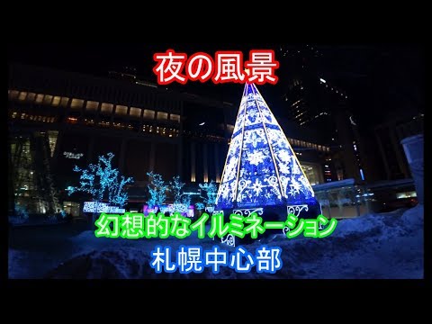 夜の風景 思わず見入ってしまうイルミネーションの美しさ 札幌中心部