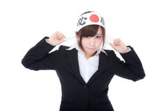 気合を入れる就職活動中の女性